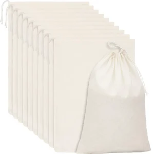OEM Drawstring Eco-Friendly Cotton Gift Bag Printed for Gift Packaging Jewelry Storage