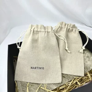 OEM Eco Friendly Fabric Storage Pouch Natural Jute Linen Packaging Bag Small Jute Drawstring Bag