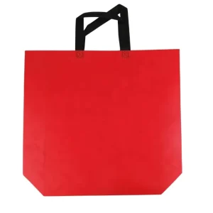 OEM ODM Red Biodegradable Reusable Eco friendly Daily Life Medium Size Packaging Grocery Tote Laminated PP Non Woven Shopping