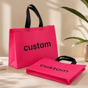 OEM clothing packaging non woven bags reinforced handles multiple sizes available non woven bag source factory