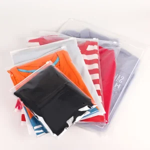 PE Clear Plastic Garment Packaging Zipper Bag Large Transparent Zipper Bag for Clothes