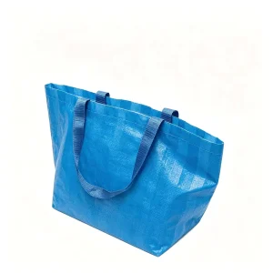 PP Woven Packaging Bag Custom Logo Waterproof Reusable Supermarket Grocery Carry Bags