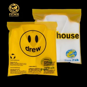 PPWR Compliant Custom Shopping Frosted Garment Zip Lock Bag GRS Recycled Frosted Zipper Ziplock Bag for Sachet Packaging