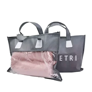 PVC Home Textile Zipper Packaging Bag Bedding Dust Proof Portable Storage Bag Non Woven Quilt Bag