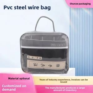 PVC Offset Printed Transparent Four Piece Quilt Non Woven Zipper Packaging Storage Bag Portable Home Textile Dustproof