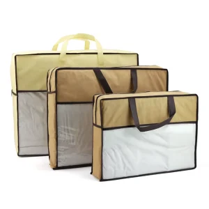 PVC and Non Woven Home Textile Bags for Pillow and Quilt Packing Blanket Packaging Bag pp Non Woven Bag
