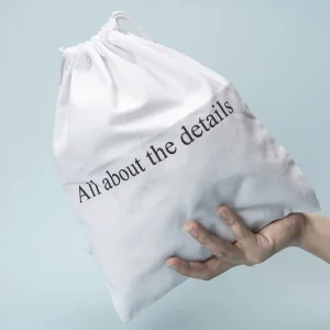 Personalized Drawstring Cotton Bags Eco Friendly Packaging Custom Logo Cotton Draw String Bag
