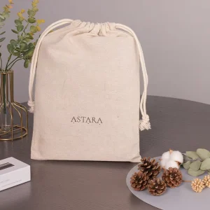 Personalized Multi Size Premium Quality Cotton Linen Drawstring Storage Pouch Dust Bag for Branded Gifts Retail Packaging