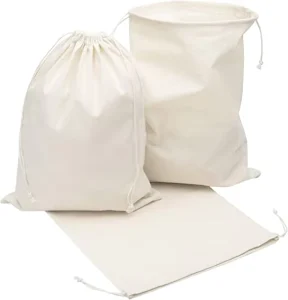 Personalized Plain Cotton Drawstring Bag for Jewelry Recyclable Packaging for Candle and Craft Cotton Dust Pouch