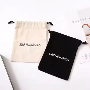Personalized Recycled Canvas Custom Cotton Drawstring Bag Packaging With Logo