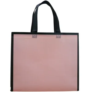 Pink Laminated Recyclable Non woven Fabric Women’s Clothing Store Custom LOGO Packaging Bag Gift Craft Handbag