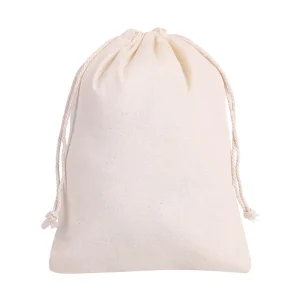 Plain Cotton Drawstring Bag Custom Logo Small Packaging Pouch Eco Friendly Gift Bags for Retail and Promotional Home Party Use