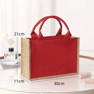 Plain Shopper Bag Custom Printed Large Natural Eco Friendly Jute Shopping Bag for Gifts Jute Packaging Bags