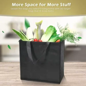 Portable Reusable Supermarket Custom logo Non woven Fabric Shopping Bags Reusable Non Woven Bags