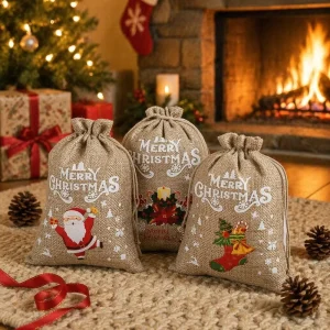 Portable Small Jute Tote Exhibition Giveaway Bag Custom Logo