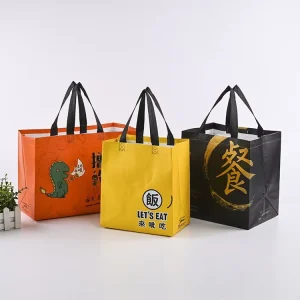 Portable Waterproof Non Woven Fabric Lunch Bag Thermal Insulated Case Storage for Outdoor Adventures