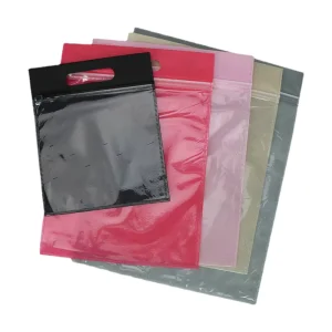 Premium Custom Logo Non Woven Clear Window Zipper Tote Bags for Beauty Shop Textile Gift Packaging