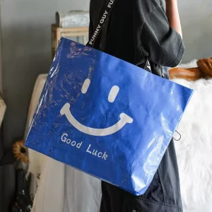 Premium Portable Shoe Bag Durable PP Woven Dustproof and Reusable Laminated PP Woven Bag for Clothing Packaging