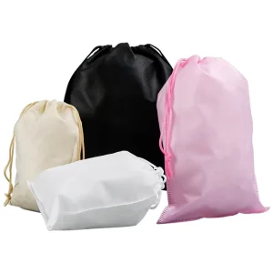 Printed Custom Nonwoven Dust Shoe Bags Drawstring Non Woven Packaging Bags Drawstring Bag