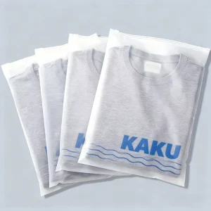 Printed Logo Resealable Poly PE Clothing T Shirts Bag Custom Frosted Zipper Plastic Packaging Zip Lock Bag for Clothes
