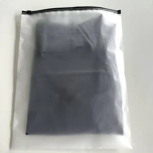 Printed Logo Resealable Poly PE Clothing T Shirts Bag Custom Frosted Zipper Plastic Packaging Zip Lock Bag for Clothes