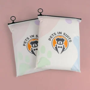 Printed Packaging Tshirt Clothes Sock Bag Plastic Packaging Slider Ring Ziplock Custom Frosted Zipper Bag for Clothing