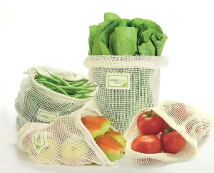 Produce Bags Customize Design Logo Tag Packaging Drawstring Cotton Bag