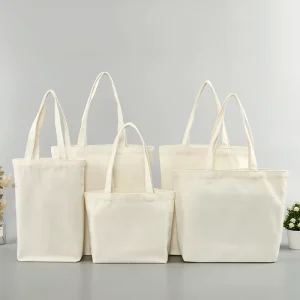 Promotional Custom Logo Cotton Packaging Bags Printed Organic Plain Tote Bag Cotton Canvas