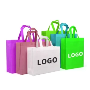Promotional Custom Logo Printed Non Woven Printed Bag Reusable Supermarket Shopping Bag Hand Length Handle Silk Screen Digital