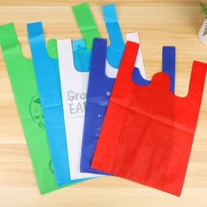 Promotional Pp Non Woven TNT Bags Polypropylene Non Woven T Shirt Bags Bag t shirt Non woven Vest Carrier Shopping Bag
