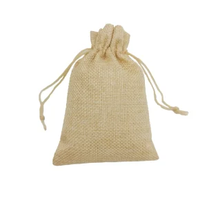 Ready to Ship Reusable Dust Drawstring Jute Sacks Coin Jewelry Burlap Bags Jute Tote Pouch for Gift Jewelry Packaging