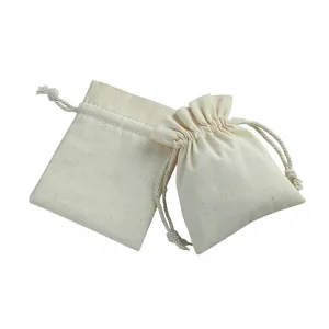 Rectangular Drawstring Bag Sanding Cotton Embryo Cloth Jewelry Storage Packaging Bag