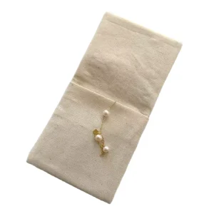 Recyclable Cotton Jewelry Pouch with Double Handle Full Print Cotton Bag for Packaging Printing Products