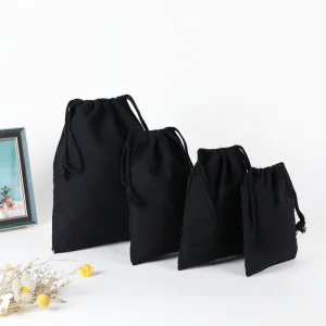 Recyclable Cotton Linen Drawstring Bags for Socks and Gift Packaging Custom Sizes