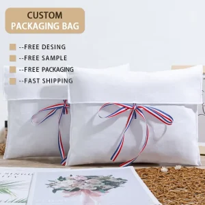 Recyclable Custom Eco Cotton Pouch Bag for White Canvas Gift Cotton Clothing Envelope Bag Cotton Pouch