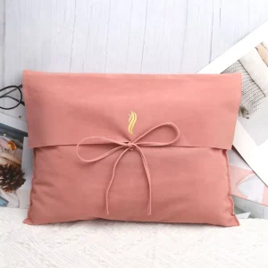 Recyclable Eco Friendly Cotton Twill Envelope Packaging Bag For Handbag Custom Logo Printed Twill Cotton Flap Dust Pouch