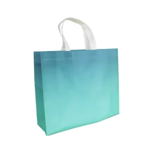 Recyclable Gradient Non woven Tote Bag Thickened Laminated Handle Bag Custom Clothing Store Packaging Bag with Your Logo