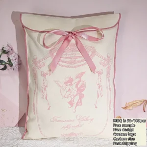Recyclable Large Capacity Cotton Twill Hair Extension Pillow Packing Bag Free Design Cotton Clothing Shoe Envelope Pouch