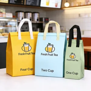 Recyclable Non Woven Aluminum Foil Lunch Tote Insulated Thermal Cooler Bag for Takeaway Picnic Drink Food Storage