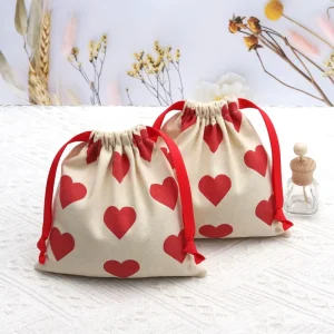 Recyclable Organic Mini Cotton Gift Drawstring Packaging Bag Reusable Custom Logo Printed Cotton Muslin Jewelry Pouch Dust Bags