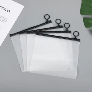 Recyclable Screen Printed Frosted Transparent Colorful Matte Resealable Zipper Custom Mailing Bag for T Shirt Clothing Socks