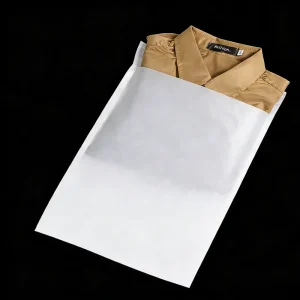 Recyclable Transparent Eco Friendly Glassine Paper Garment Bags Flexo Printed Self Adhesive Seal Recycled Materials Custom Color