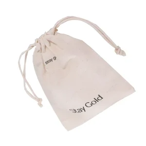 Recycle Muslin Cotton Canvas Fabric Linen Gift Packaging Pouch Flat Bottom Organic Soft Cotton Drawstring Bag with Custom Logo
