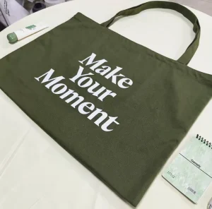 Recycled Canvas Cotton Tote Bag Eco-Friendly Textile Packaging Bag