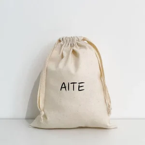 Recycled Cotton Canvas Fabric Bag Small Drawstring Bag Storage Reusable Packaging Cloth Canvas Drawstring Bag