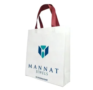 Recycled PP Non Woven Eco Reusable Shopping Tote Bag with Hand Length Handle Custom Screen Printed Logo for Grocery & Clothing