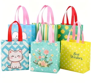 Recycled PP Non Woven Reusable Eco Friendly Tote Bag with Silk Screen Printed Logo for Custom Gift Packaging