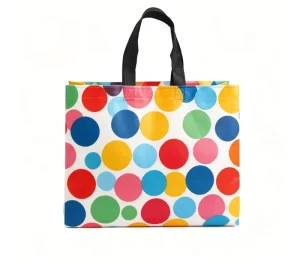Recycled PP Non Woven Tote Bag Eco Friendly Reusable Shopping Bag Custom Silk Screen Printing Flexiloop Supermarket