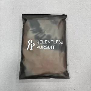 Reusable Clothing Packaging Bag Custom Printed Black Frosted Zipper Bag Black Clear Garment Plastic Bags With Logo