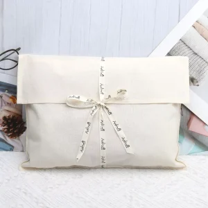 Reusable Cotton Envelope Pouch Clothing Packaging Flap Muslin Cotton Envelop Bag Shoes Dust Bags With Logo Custom